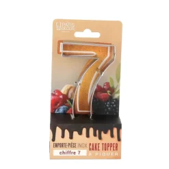 Cerf Dellier Emporte-pièces cake topper "7" New