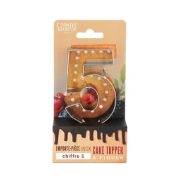 Cerf Dellier Emporte-pièces cake topper "5" Clearance
