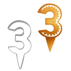 Cerf Dellier Emporte-pièces cake topper "3" Outlet