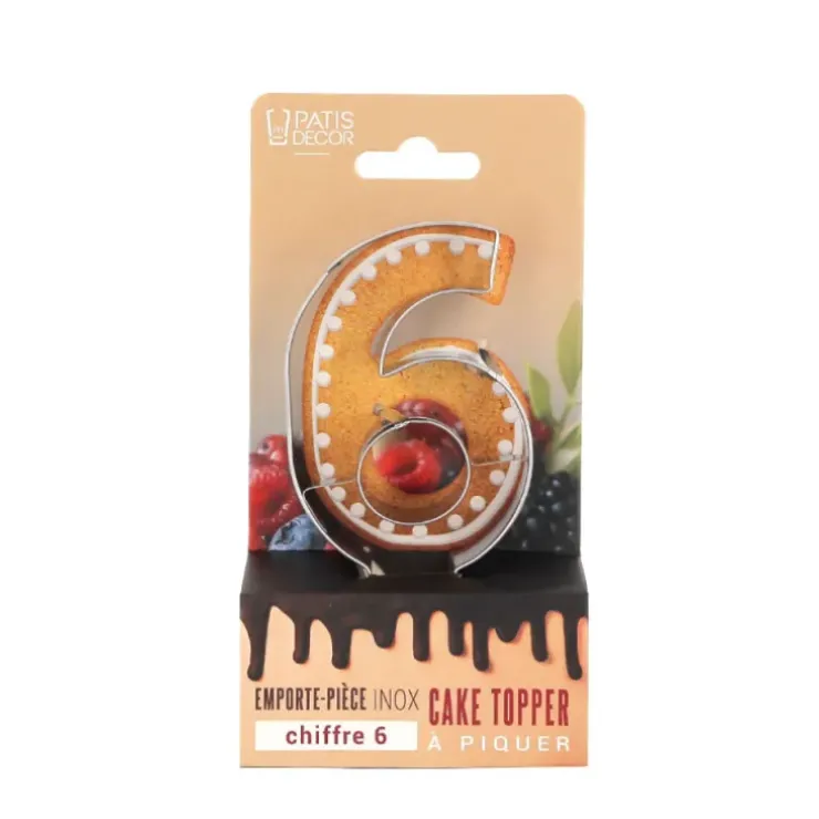 Cerf Dellier Emporte-pièces cake topper "6" Sale