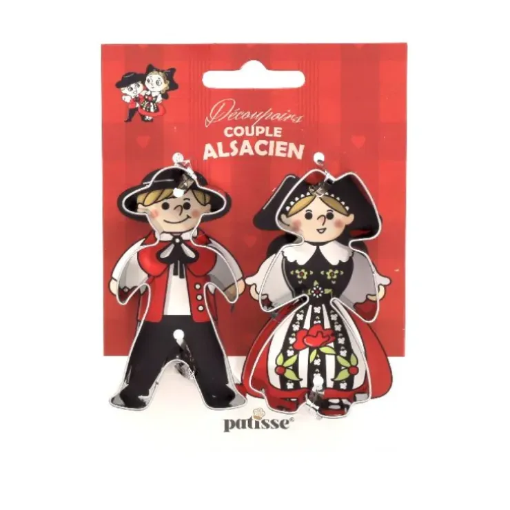 Cerf Dellier Emporte-pièces Couple alsacien inox assortis (x2) Discount