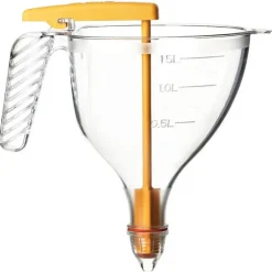 Cerf Dellier Entonnoir gradué à piston copolyester transparent avec support et 4 douilles - 1,5 L Sale