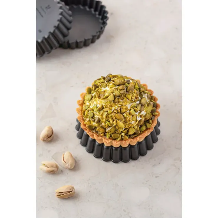 Cerf Dellier Exoglass 12 tartelettes rondes cannelées 11 cm Hot
