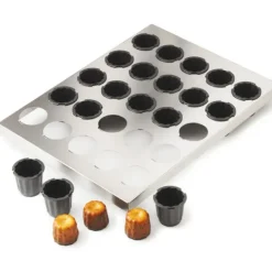 Cerf Dellier Exoglass plaque de 25 moules à cannelé 4,5 cm Discount