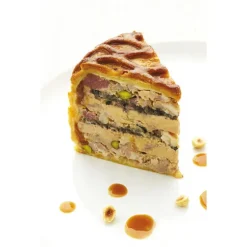 Cerf Dellier Exopan pâté en croûte rond à chevrons hauteur 9 cm diamètre 12 cm Hot