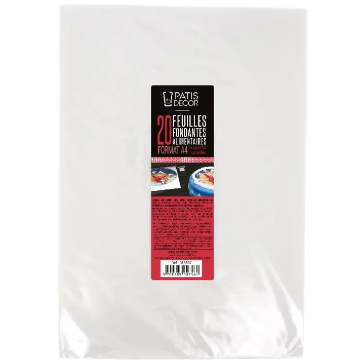 Cerf Dellier Feuille de plastisucre A4 (x20) New