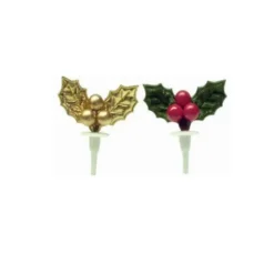 Cerf Dellier Feuilles de houx vert et or (x72) Online