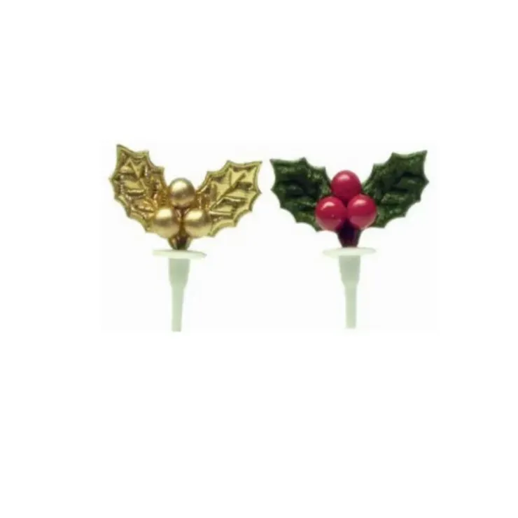 Cerf Dellier Feuilles de houx vert et or (x72) Online