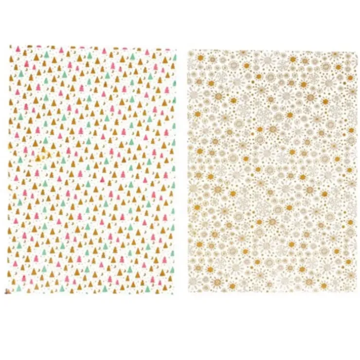 Cerf Dellier Feuilles transfert Noël assorties (x4) Sale