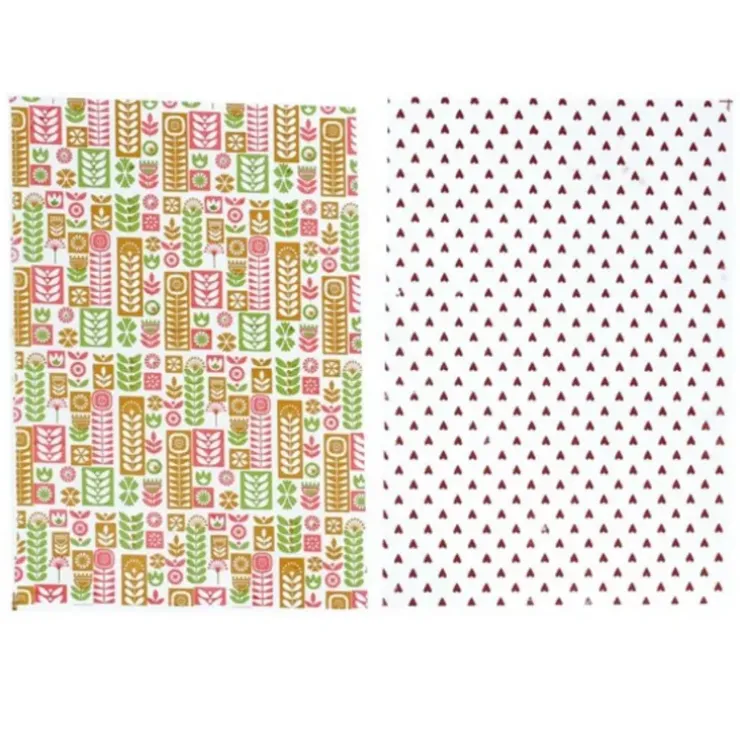 Cerf Dellier Feuilles transfert Scandinave et Coeurs assorties (x4) Best