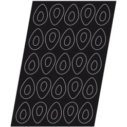 Cerf Dellier Flexipan 60x40 plaque de 25 demi-oeufs savarins 9,5x6 cm Hot