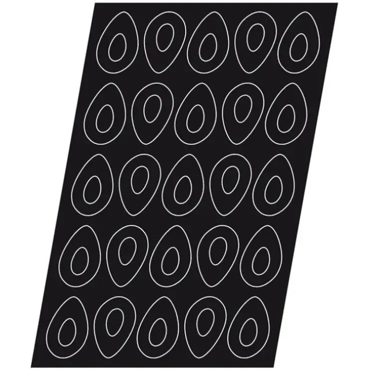 Cerf Dellier Flexipan 60x40 plaque de 25 demi-oeufs savarins 9,5x6 cm Hot