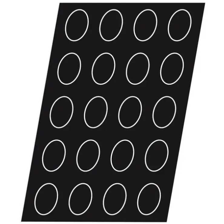 Cerf Dellier Flexipan 60x40 plaque de 64 ovales 5,7x3,5 cm Discount