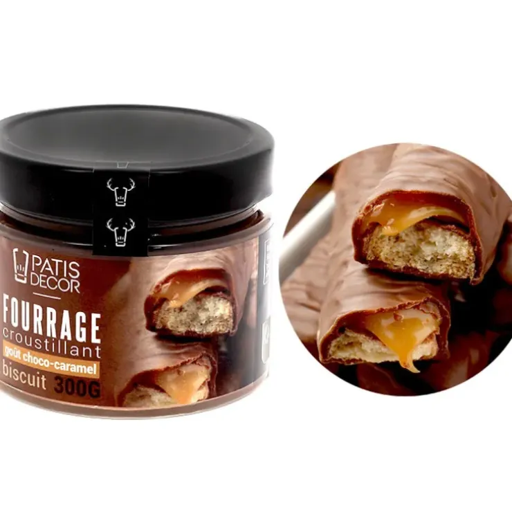 Cerf Dellier Fourrage croustillant goût chocolat-caramel biscuit - 300 g New