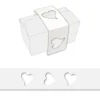 Cerf Dellier Fourreau motif cœur blanc pour ballotin 250g (x50)