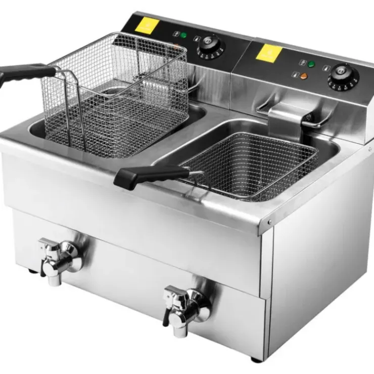 Cerf Dellier Friteuse électrique cuve emboutie 2 x 8 litres New