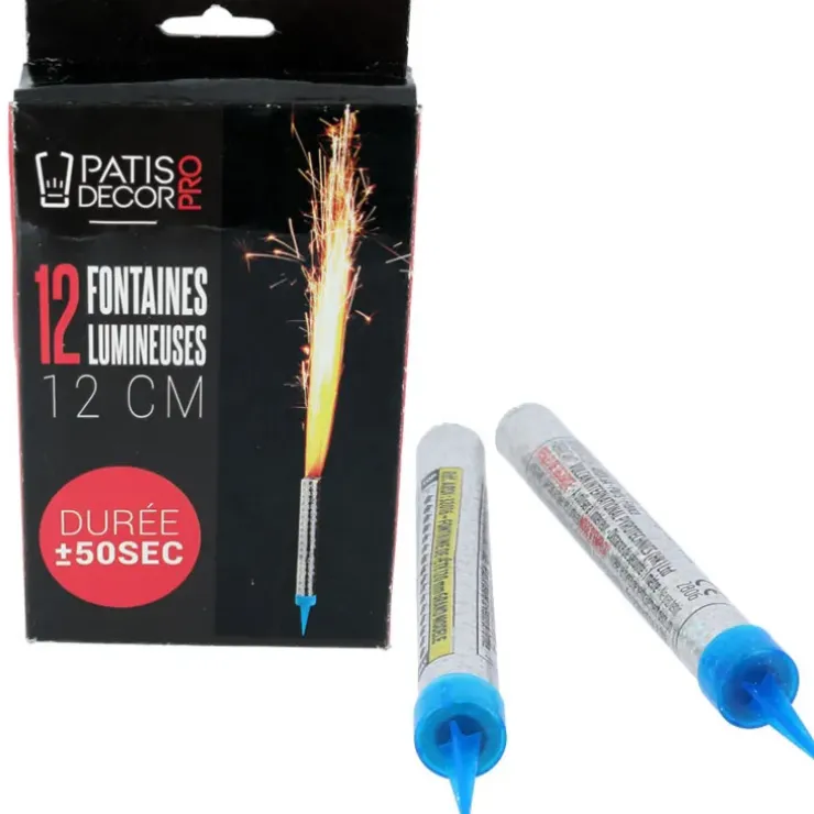 Cerf Dellier Fusées Fontaines Lumineuses 50' Patisdécor Pro (x 12) Best