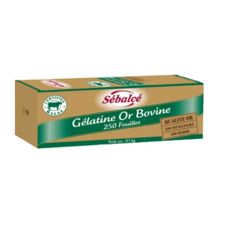 Cerf Dellier Gélatine bovine en feuilles qualité Or 500 g Hot