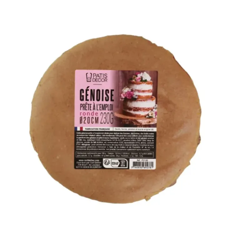 Cerf Dellier Génoise nature ronde 20 cm Clearance