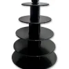 Cerf Dellier Grand présentoir cupcakes noir rond - hauteur 55 cm Outlet