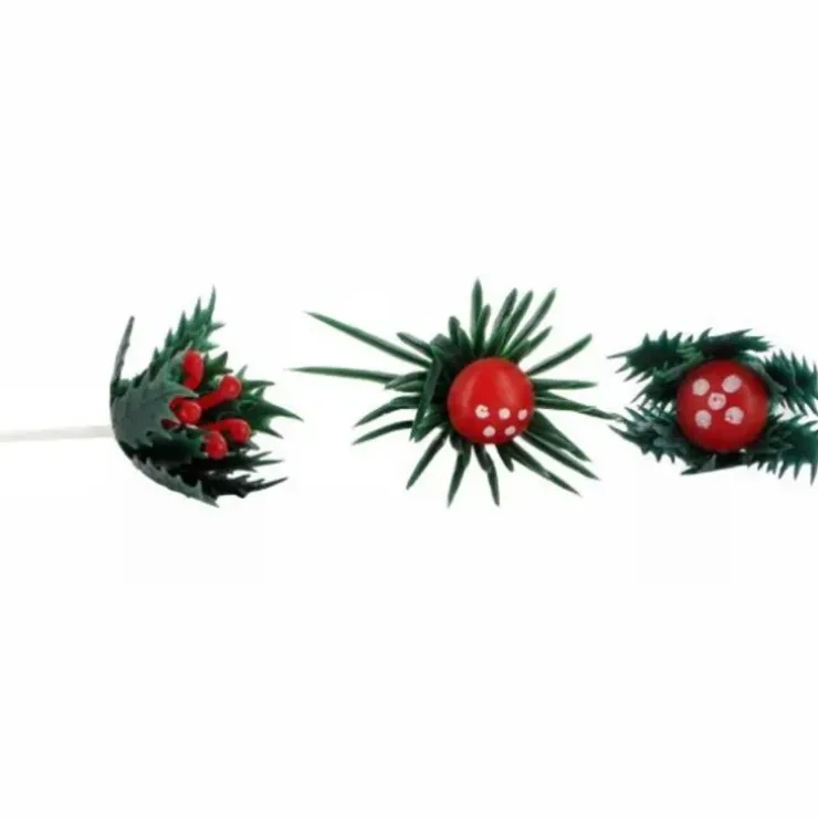 Cerf Dellier Houx assortis sur pique (x 144) New