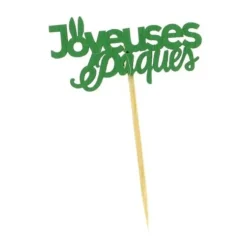 Cerf Dellier Inscription Joyeuses Pâques sur pique (x50)
