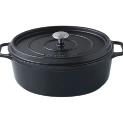 Cerf Dellier Invicta mijoteuse ovale noire 31 x 26 cm Hot