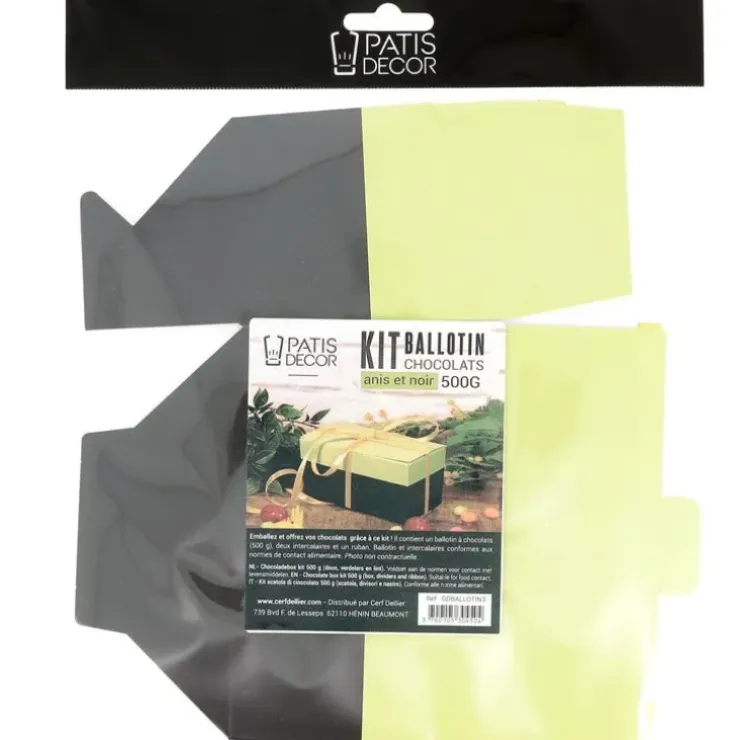 Cerf Dellier Kit ballotin chocolats anis / noir 500 g Online