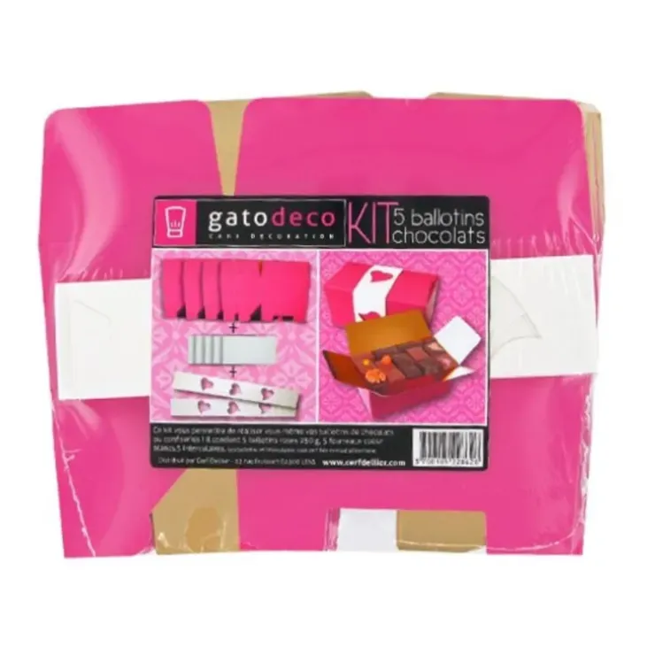 Cerf Dellier Kit Ballotin rose / blanc (x5) Outlet