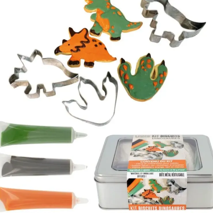 Cerf Dellier Kit biscuits dinosaures - DDM 05/24 Clearance