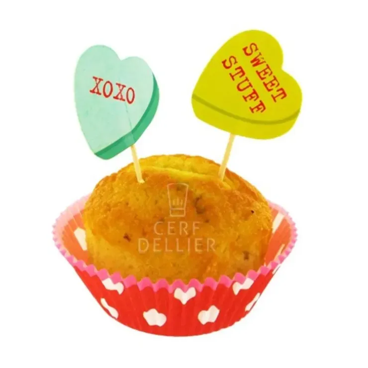 Cerf Dellier Kit déco cupcakes Coeurs Rouges Online