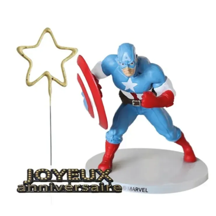 Cerf Dellier Kit décor gâteau Captain America Hot