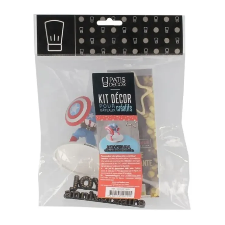 Cerf Dellier Kit décor gâteau Captain America Hot