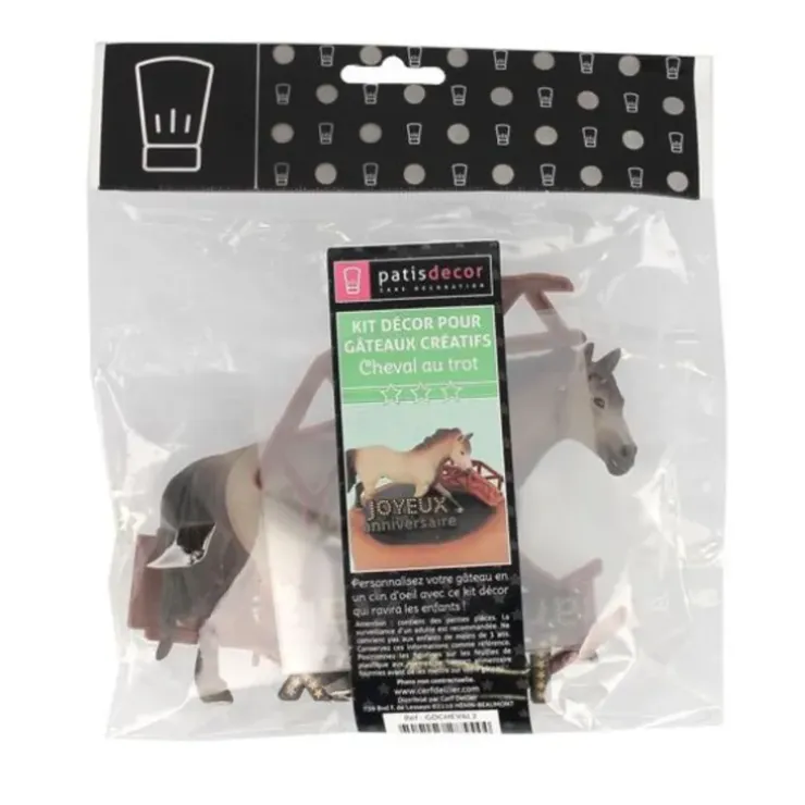 Cerf Dellier Kit décor Gâteau Cheval au trot Sale