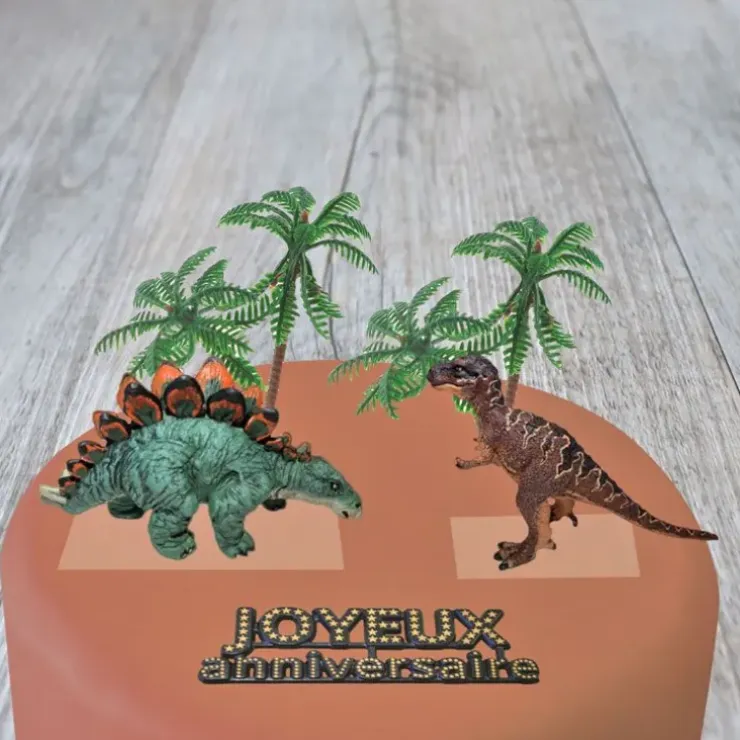 Cerf Dellier Kit décor gâteau Dinosaures Discount