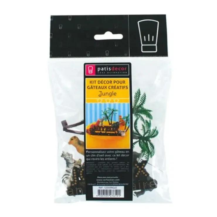 Cerf Dellier Kit Décor Gâteau Jungle Discount