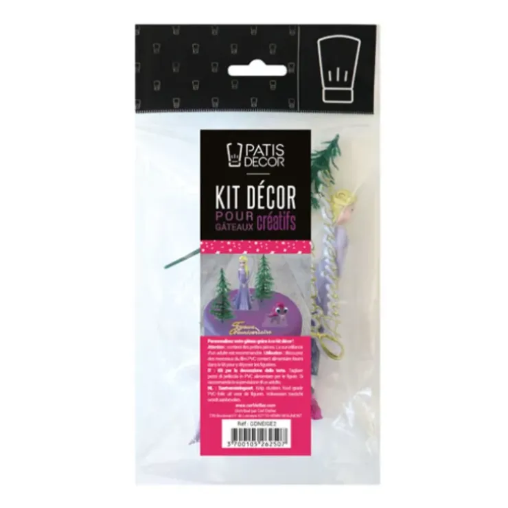 Cerf Dellier Kit décor gâteau Princesse Elsa Discount