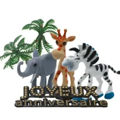 Cerf Dellier Kit décor Gâteau Safari
