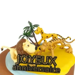 Cerf Dellier Kit décor gâteau savane Hot
