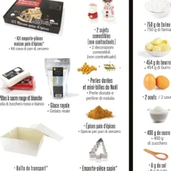 Cerf Dellier Kit Maison Pain d'Epices emporte-pièces et ingrédients Discount
