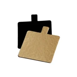 Cerf Dellier Languette carré carton Or / Noir 7 cm (x 200) Best