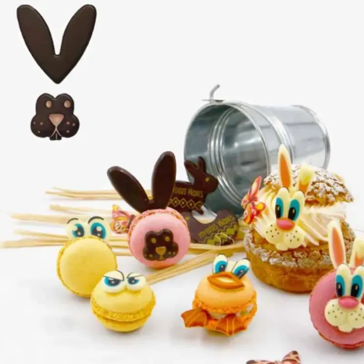 Cerf Dellier Lapins en chocolat noir (x 64) - DDM 07/24 Clearance