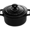 Cerf Dellier Le Chasseur cocotte ronde avec couvercle noire 10 cm Discount