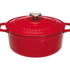 Cerf Dellier Le Chasseur cocotte ronde avec couvercle rouge 28 cm Hot