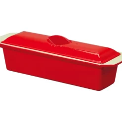 Cerf Dellier Le Chasseur terrine avec couvercle rouge 28 cm Online