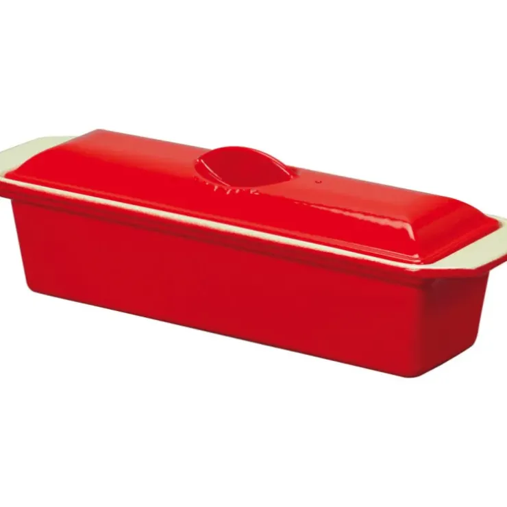 Cerf Dellier Le Chasseur terrine avec couvercle rouge 28 cm Online