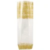 Cerf Dellier Lot sachets à motif dentelle dorée - 14 x 30,5 cm (x100) Clearance