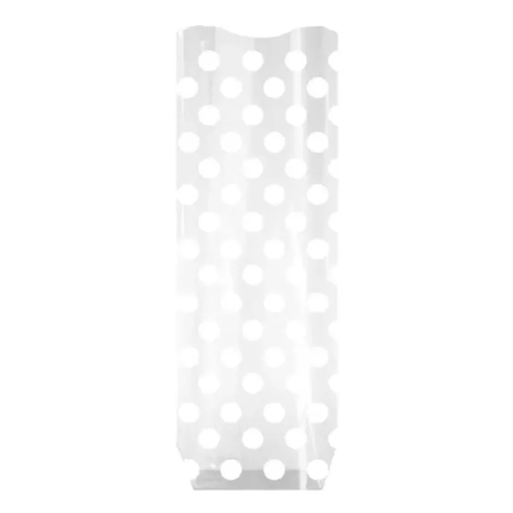 Cerf Dellier Lot sachets pois blancs + liens - 10 x 22 cm (x10) Online