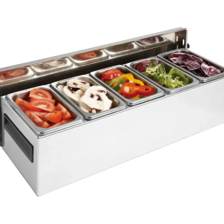 Cerf Dellier Matfer condibox avec 5 bacs GN 1/9 inox New