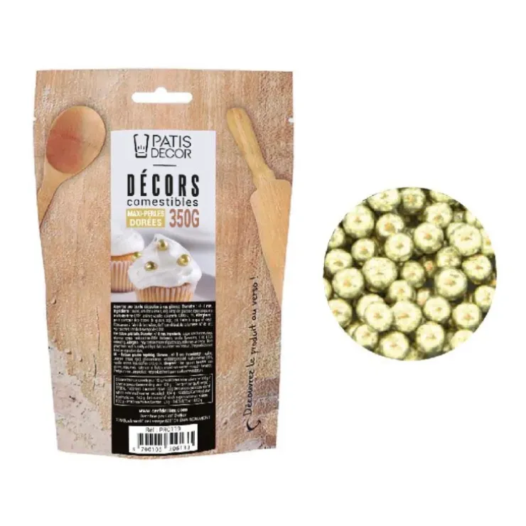 Cerf Dellier Maxi perles dorées comestibles Ø 8 mm 350 g Clearance
